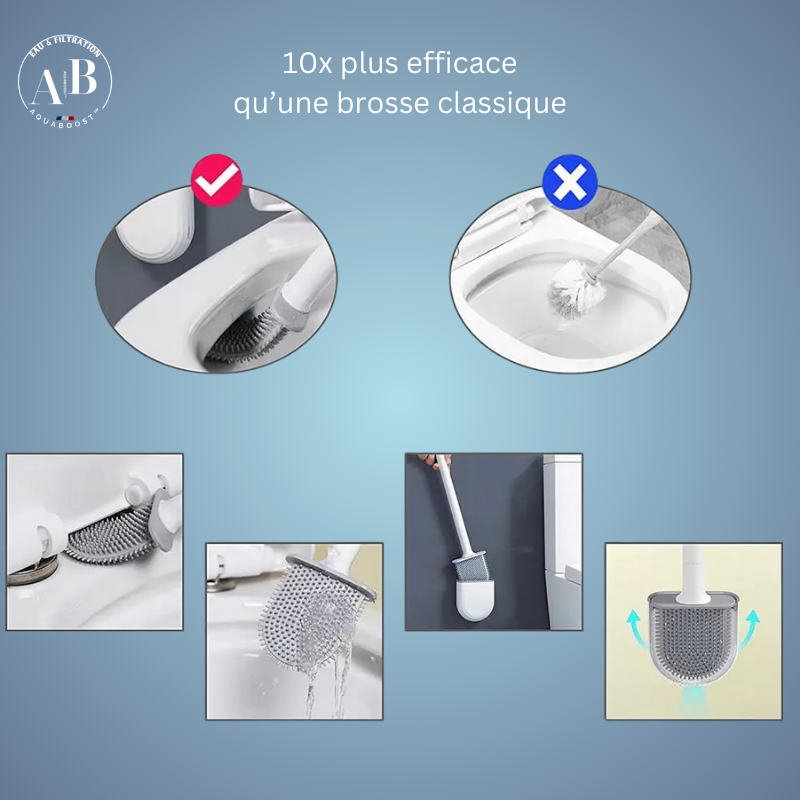 Brosse de toilette silicone