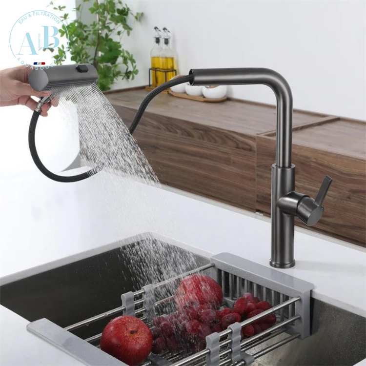 AQUATWIST Premium - Mitigeur de cuisine 3 modes avec douchette