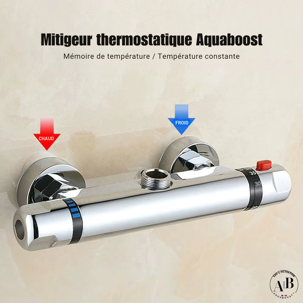 Mitigeur de douche thermostatique à température constante Aquaboost