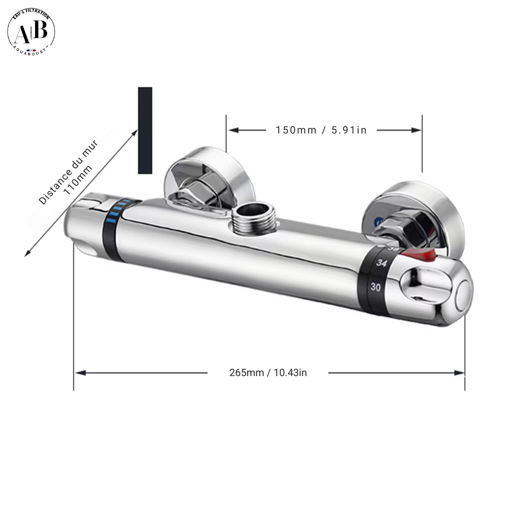 Mitigeur de douche thermostatique à température constante Aquaboost