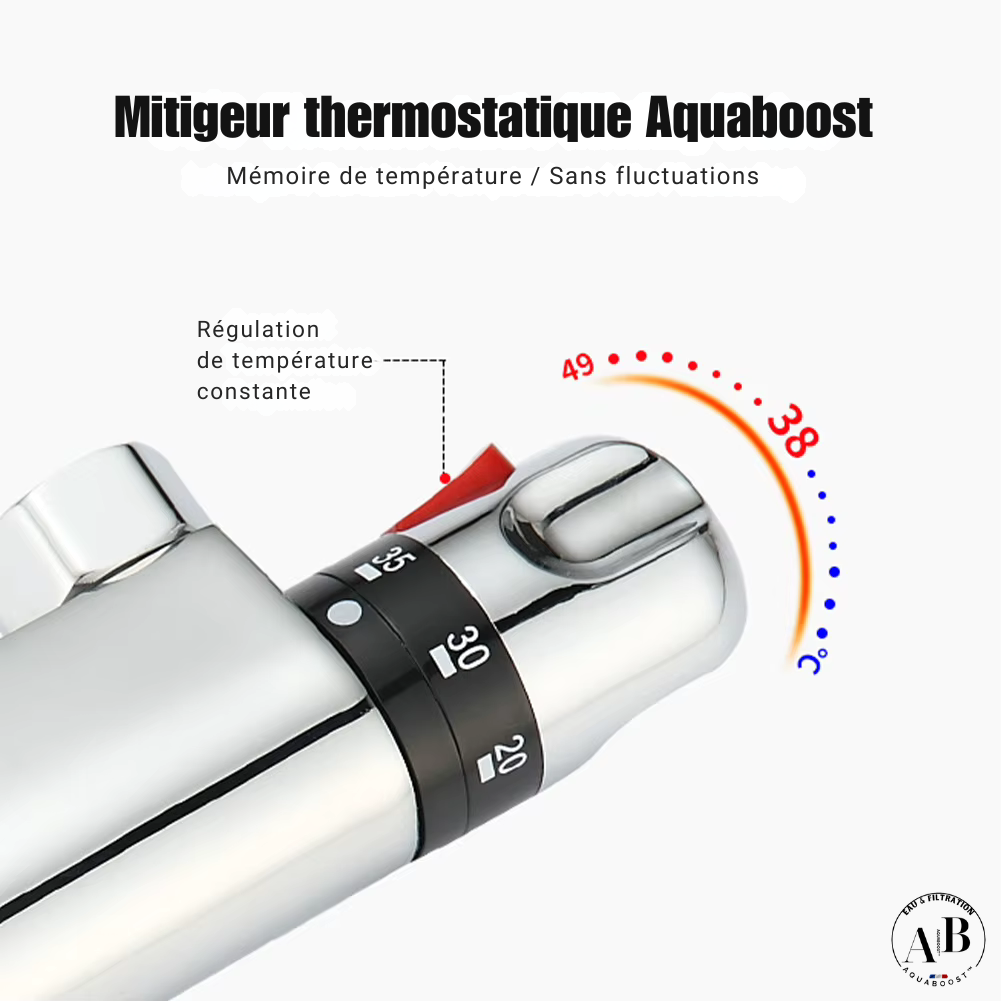 Mitigeur de douche thermostatique à température constante Aquaboost