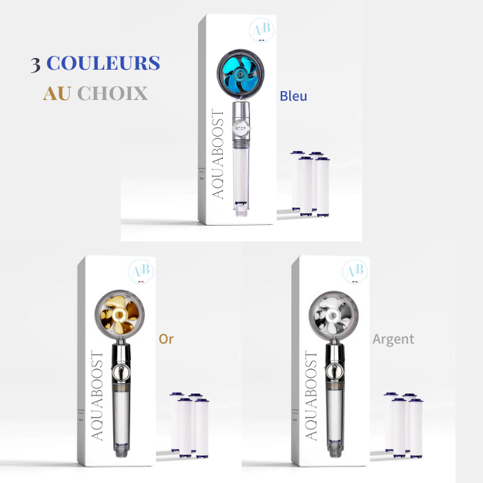 AQUABOOST™ La Douchette Anti-calcaire, Multiplie par 2 la pression, Économise 40% d'eau