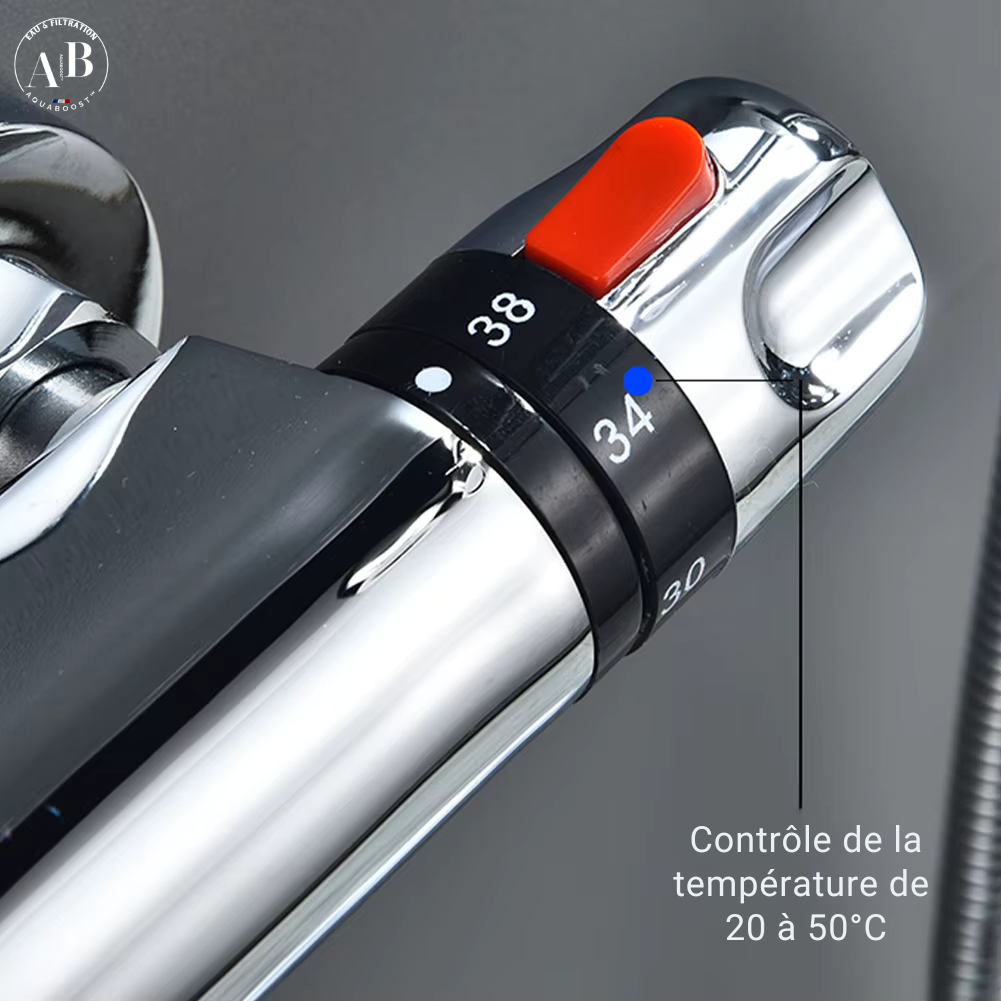 Mitigeur de douche thermostatique à température constante Aquaboost