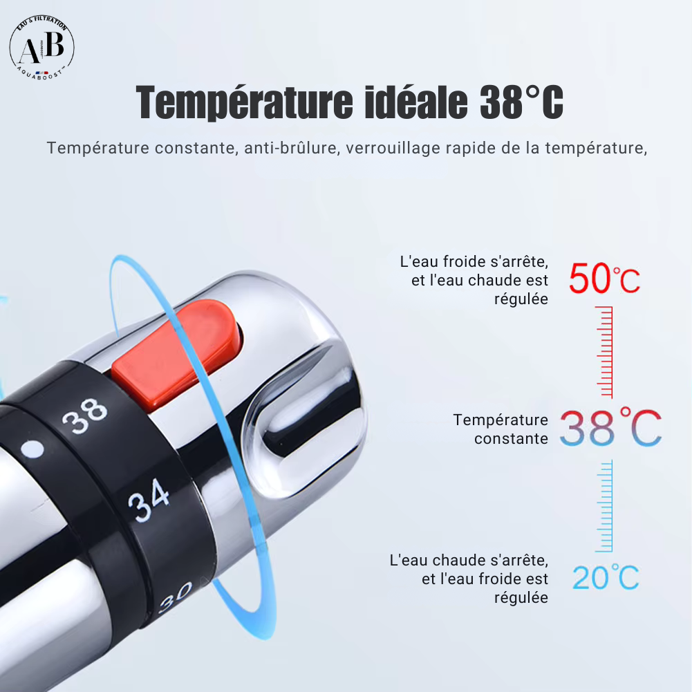 Mitigeur de douche thermostatique à température constante Aquaboost