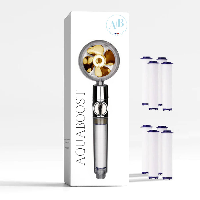 AQUABOOST™ La Douchette Anti-calcaire, Multiplie par 2 la pression, Économise 40% d'eau
