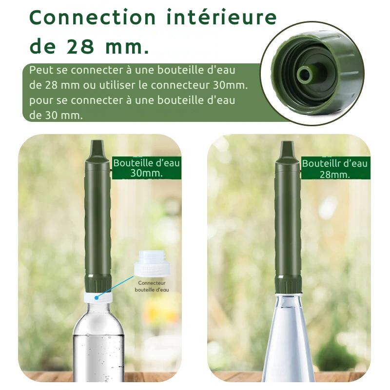 Purificateur d'eau personnel (survie, urgence, voyage)