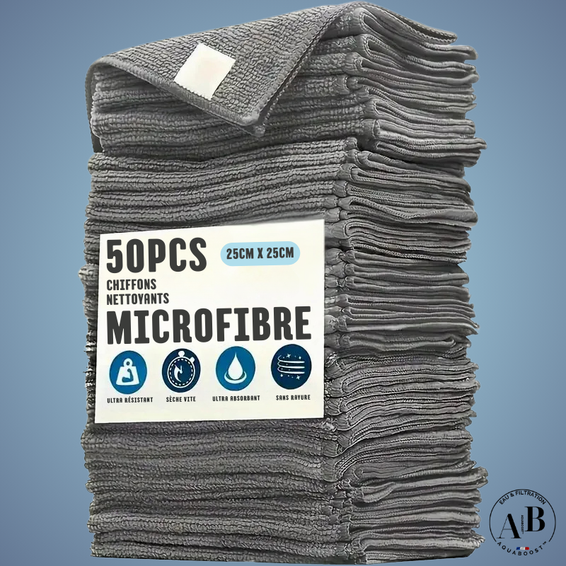 Chiffons de nettoyage épais en microfibre, non pelucheux, serviettes de nettoyage réutilisables.