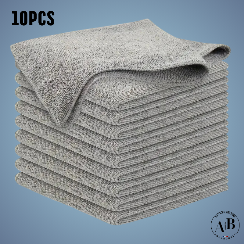 Chiffons de nettoyage épais en microfibre, non pelucheux, serviettes de nettoyage réutilisables.