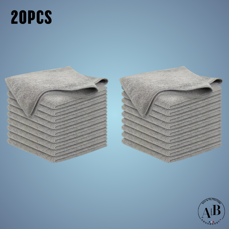 Chiffons de nettoyage épais en microfibre, non pelucheux, serviettes de nettoyage réutilisables.
