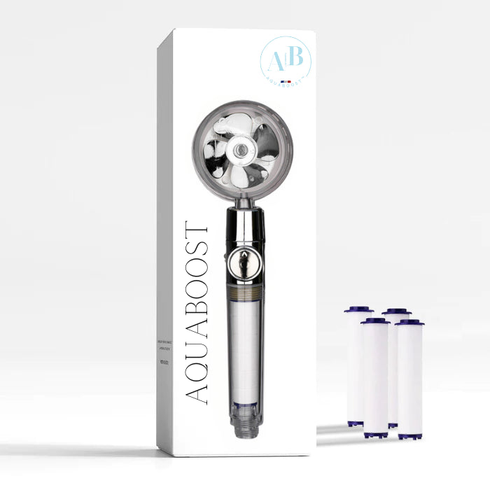 AQUABOOST™ La Douchette Anti-calcaire, Multiplie par 2 la pression, Économise 40% d'eau