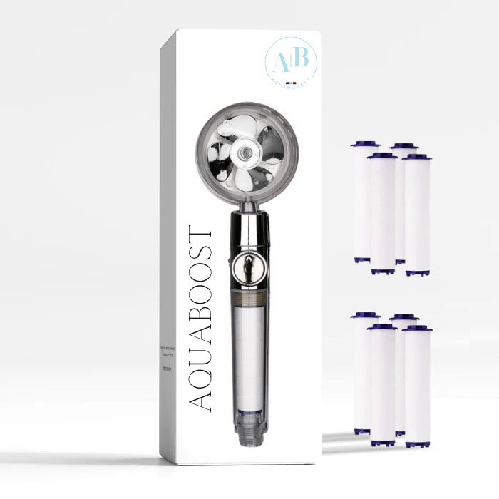 AQUABOOST™ La Douchette Anti-calcaire, Multiplie par 2 la pression, Économise 40% d'eau