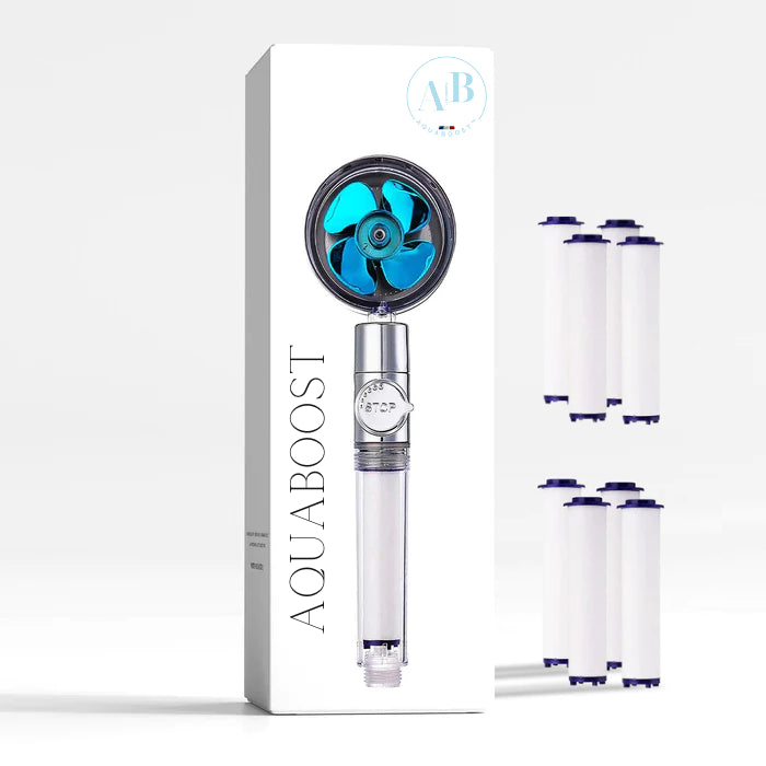 AQUABOOST™ La Douchette Anti-calcaire, Multiplie par 2 la pression, Économise 40% d'eau